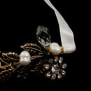 Elegant Women Lady Crystal Pearls Flower Headband Wedding Party Hair jewelry Costume