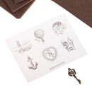 6pcs Kraft Block Bottom Black Round Stickers Paper Bags Party Sandwich Bread Food Wedding Candy Bags 15x22 cm