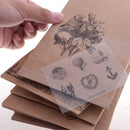 6pcs Kraft Block Bottom Black Round Stickers Paper Bags Party Sandwich Bread Food Wedding Candy Bags 15x22 cm