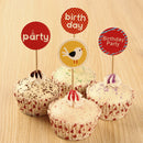 Pack of 24 Paper Happy Birthday Cupcake Cards Cake Topper Party Decoration