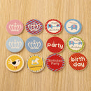 Pack of 24 Paper Happy Birthday Cupcake Cards Cake Topper Party Decoration