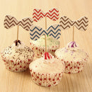 Pieces of 24 Bowknot Cupcake Party Paper Cards Cake Topper DIY Baking Accessories