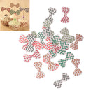 Pieces of 24 Bowknot Cupcake Party Paper Cards Cake Topper DIY Baking Accessories