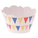 Pennant Series Cupcake Toppers Kit Cake Craft 12 Toppers & 12 Liners