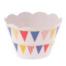Pennant Series Cupcake Toppers Kit Cake Craft 12 Toppers & 12 Liners