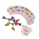Pennant Series Cupcake Toppers Kit Cake Craft 12 Toppers & 12 Liners