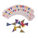 Pennant Series Cupcake Toppers Kit Cake Craft 12 Toppers & 12 Liners