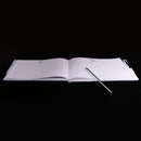 Elegant Wedding Guest Book And Pen Set With Tulle Crystal Decor Party Supply