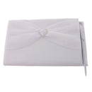 Elegant Wedding Guest Book And Pen Set With Tulle Crystal Decor Party Supply