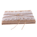 Wedding Country Rustic Hessian Linen Heart Guest Book Engagement Gift Birthday Events Party Sign In Memory Favors