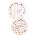 Wooden Coasters Drinks Cup Mats Set Hers and Hers Lesbian Wedding Housewarming Gift