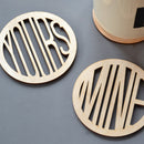 2Pcs Mine & Yours Wood Coaster- Drink Coaster-Gift for Couple-Wedding Gift