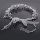 Wedding Bridal Women Party Prom Banquet Hair Vine Crystal Ribbon Wreath Band Headband Tiara Crown Hair Accessory