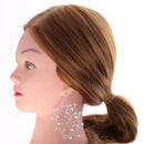 Elegant Women Lady Crystal Rhinestone Necklace Earrings with Headband Wedding Jewelry Sets