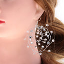 Elegant Women Lady Crystal Rhinestone Necklace Earrings with Headband Wedding Jewelry Sets