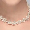 Handmade Bridal Crystal Flower Pearls Bracelets Jewelry Accessory