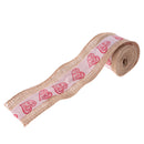 Hessian Burlap Ribbon Heart Trim Edge Jute Tape Wedding Party Supplies 2m
