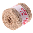 Hessian Burlap Ribbon Heart Trim Edge Jute Tape Wedding Party Supplies 2m