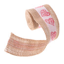 Hessian Burlap Ribbon Heart Trim Edge Jute Tape Wedding Party Supplies 2m