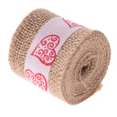 Hessian Burlap Ribbon Heart Trim Edge Jute Tape Wedding Party Supplies 2m
