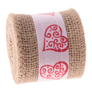 Hessian Burlap Ribbon Heart Trim Edge Jute Tape Wedding Party Supplies 2m