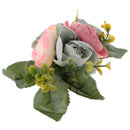 Artificial Fabric Flower Silk Floral DIY Wedding Hat Crafts Colorful Roses 3 Heads Embellishment
