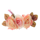 Unfinished Real Touch Fabric Roses Flower Leaf Silk Sewing Embellishment for Clothes Headband Hat Applique DIY Trim Craft