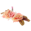 Unfinished Real Touch Fabric Roses Flower Leaf Silk Sewing Embellishment for Clothes Headband Hat Applique DIY Trim Craft