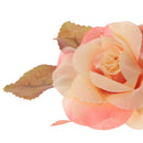 Unfinished Real Touch Fabric Roses Flower Leaf Silk Sewing Embellishment for Clothes Headband Hat Applique DIY Trim Craft