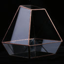 Clear Glass Geometric Terrarium Tabletop Succulent Plant Fern 15x13x15.5cm