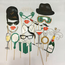 Pack of 20 Photo Booth Prop Wedding Hen Night Party Bridal Groom Photobooth On A Stick