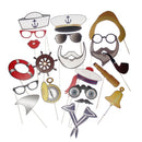 Sailor Photo Booth Props Baby Shower Nautical Theme Kid Birthday Party Decor