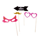 Pack of 20 Bridal Team Bride Photo Booth Props Wedding Hen Party Bride to Be Sign on a Stick