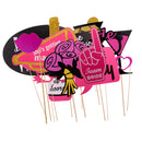 Pack of 20 Bridal Team Bride Photo Booth Props Wedding Hen Party Bride to Be Sign on a Stick