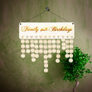 Family Birthdays Wooden Reminder Calendar Hanging Board Plaque DIY Craft