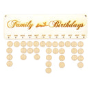 Family Birthdays Wooden Reminder Calendar Hanging Board Plaque DIY Craft