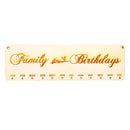 Family Birthdays Wooden Reminder Calendar Hanging Board Plaque DIY Craft