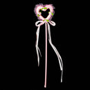 Easy Handle Heart Princess Fairy Wand for Girls Party White