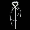 Easy Handle Heart Princess Fairy Wand for Girls Party White