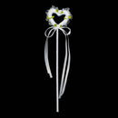 Easy Handle Heart Princess Fairy Wand for Girls Party White