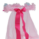 Flower Girls Favors Princess Wreath Veil Headpiece for Wedding Party Pink
