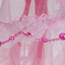 Flower Girls Favors Princess Wreath Veil Headpiece for Wedding Party Pink