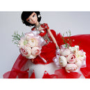 Bridesmaid Sisters Corsage Bracelet Hand Flowers Wedding Supply Pink