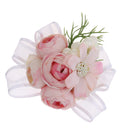 Bridesmaid Sisters Corsage Bracelet Hand Flowers Wedding Supply Pink