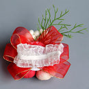 Artificial Wrist Corsage for Girls Bridesmaid Bridal Wedding Prom DÃ©cor Red