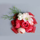 Artificial Wrist Corsage for Girls Bridesmaid Bridal Wedding Prom DÃ©cor Red