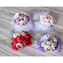 Artificial Wrist Corsage for Girls Bridesmaid Bridal Wedding Prom DÃ©cor Red