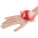 Artificial Wrist Corsage for Girls Bridesmaid Bridal Wedding Prom DÃ©cor Red