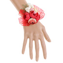 Artificial Wrist Corsage for Girls Bridesmaid Bridal Wedding Prom DÃ©cor Red