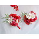 Artificial Wrist Corsage for Girls Bridesmaid Bridal Wedding Prom DÃ©cor Red